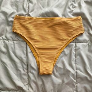 High Waisted Mustard Yellow Bikini Bottoms